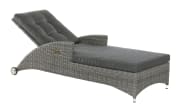 Garten-Sonnenliege Barcelona, Geflecht Polyrattan grey-mix