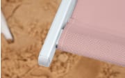 Strandstuhl Juno, pink/weiß, inkl. Kissen