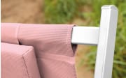 Strandstuhl Juno, pink/weiß, inkl. Kissen