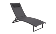 Gartenliege Diana, Bezug Texline in anthrazit, Gestell aus Aluminium in anthrazit, inkl. Kissen