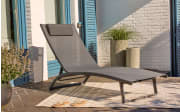 Gartenliege Diana, Bezug Texline in anthrazit, Gestell aus Aluminium in anthrazit, inkl. Kissen