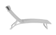 Gartenliege Diana, Bezug in weiß, Gestell aus Aluminium in weiß, inkl. Kissen