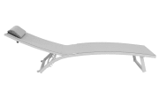 Gartenliege Diana, Bezug in weiß, Gestell aus Aluminium in weiß, inkl. Kissen