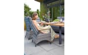Garten-Positionsstuhl Keramo Teak/dunkelgrau