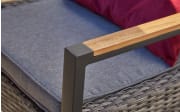 Garten-Positionsstuhl Keramo Teak/dunkelgrau