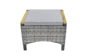 Garten-Hocker Keramo, Teakholz/dunkelgrau