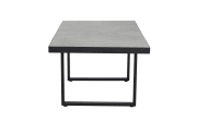 Diningtisch Sondrino, Aluminiumgestell in schwarz, Tischplatte betonfarbend
