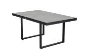 Diningtisch Sondrino, schwarz/betonfarbig