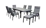 Hocker Sondrino, silber/hellgrau