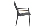 Stapelsessel Unicamo, anthrazit/Teakholz