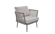 Gartensofaset Rieti, hellgrau, 4-teilig 