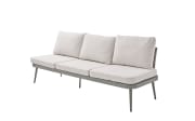 Gartensofa Rieti, grau/hellgrau, inkl. Kopfteilverstellung vorstehend rechts