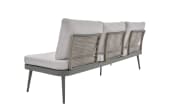 Gartensofa Rieti, grau/hellgrau, inkl. Kopfteilverstellung vorstehend rechts