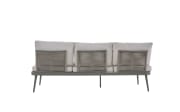 Gartensofa Rieti, grau/hellgrau, inkl. Kopfteilverstellung vorstehend rechts