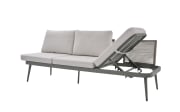 Gartensofa Rieti, grau/hellgrau, inkl. Kopfteilverstellung vorstehend rechts