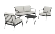 Gartensofaset Rapallo, grau/anthrazit