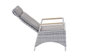 Gartenpositionsstuhl Keromo, white teak, Aluminiumgestell