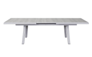Ausziehtisch Keromo, white teak, Aluminiumgestell