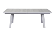 Ausziehtisch Keromo, white teak, Aluminiumgestell