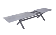 Ausziehtisch Vancouver, Keramik/Aluminium, anthrazit, 280 cm