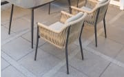 Armlehnstuhl Bari II, anthrazit/beige
