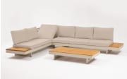 Gartenset Accra, Akazienholz/beige, 4-teilig