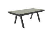 Ausziehtisch Vivera-Stone, anthrazit, inkl. Synchron-Auszug