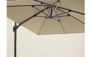 Sonnenschirm, beige, 300 x 256 cm, inkl. LED Solarbeleuchtung