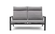 Gartensofa Ascella, Aluminiumgestell in anthrazit, mit manueller Rückenverstellung