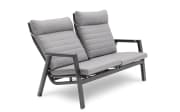Gartensofa Ascella, Aluminiumgestell in anthrazit, mit manueller Rückenverstellung