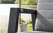 Gartensofa Ascella, Aluminiumgestell in anthrazit, mit manueller Rückenverstellung
