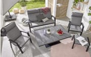 Gartensofa Ascella, Aluminiumgestell in anthrazit, mit manueller Rückenverstellung