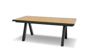 Ausziehtisch Latea, anthrazit/Teakholz, inkl. Synchron-Auszug