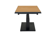 Lifttisch Latea, anthrazit/Teakholz, inkl. Funktionen