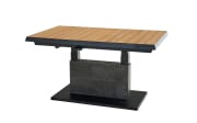 Lifttisch Latea, anthrazit/Teakholz, inkl. Funktionen