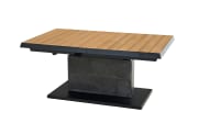 Lifttisch Latea, anthrazit/Teakholz, inkl. Funktionen
