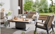 Gartentisch Latea, anthrazit/Teakholz, inkl. Funktionen