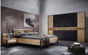 Schlafzimmer Steel, Wildeiche gebürstet, 180 x 200 cm, Schrank 299 x 222 cm