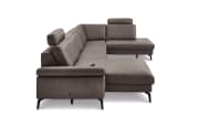 Leder Wohnlandschaft MR 285, grau