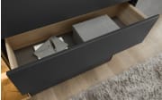 Highboard Trevio, anthrazit/Kerneiche massiv