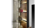 Vitrine Trevio, Kerneiche Umato, anthrazit, links angeschlagen