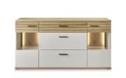 Sideboard QUINCY, grau/Eiche-Nachbildung, inkl. LED-Beleuchtung