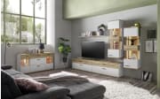 Sideboard QUINCY, grau/Eiche-Nachbildung, inkl. LED-Beleuchtung