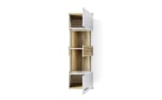 Vitrine QUINCY, grau/Eiche-Nachbildung, inkl. LED-Beleuchtung