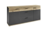 Sideboard QUINCY, anthrazit/Eiche-Nachbildung, inkl. Softclose Funktion