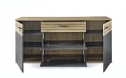 Sideboard QUINCY, anthrazit/Eiche-Nachbildung, inkl. Softclose Funktion