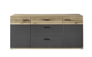 Sideboard QUINCY, anthrazit/Eiche-Nachbildung, inkl. Softclose Funktion