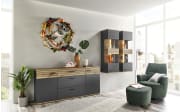 Sideboard QUINCY, anthrazit/Eiche-Nachbildung, inkl. Softclose Funktion