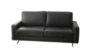 Leder Sofa 2-Sitzer Upgrade mittel, schwarz