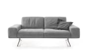 Leder Sofa 2-Sitzer, grau
